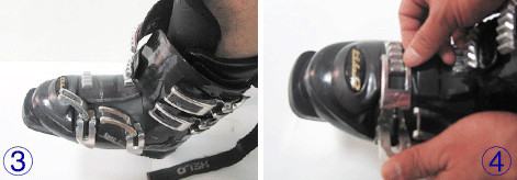 如何正確穿雙闆滑雪鞋2