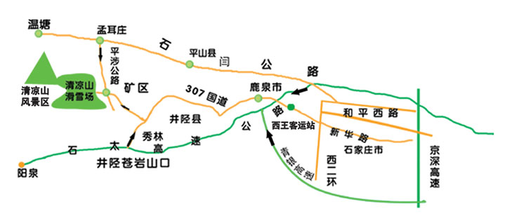 清涼山滑雪場自駕路線圖