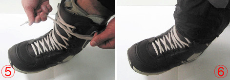 如何正確穿單闆滑雪鞋3