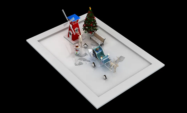 北歐風格 微型冰雪樂園