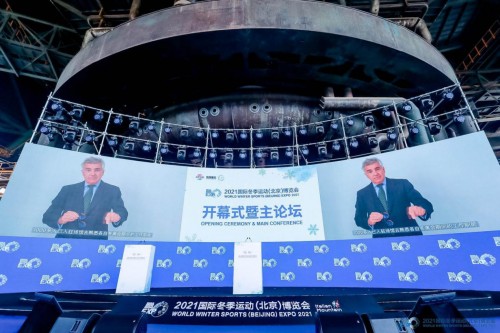 國際奧委會委員、北京2022年冬奧會協調委員會主席胡安·安東尼奧·薩馬蘭奇視頻緻辭