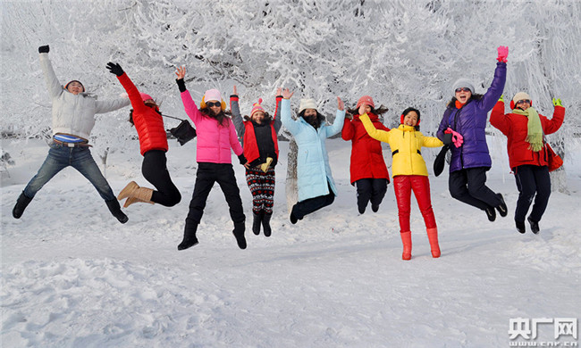 吉林出現美麗霧凇