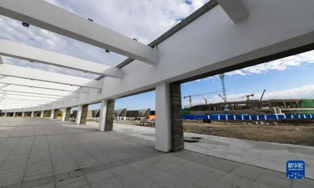 9月26日拍攝的在建的哈爾濱四季冰雪旅遊項目